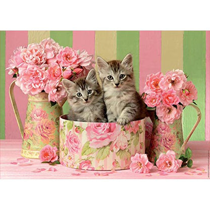 Educa Kittens With Roses 500 Piece Puzzle image 1