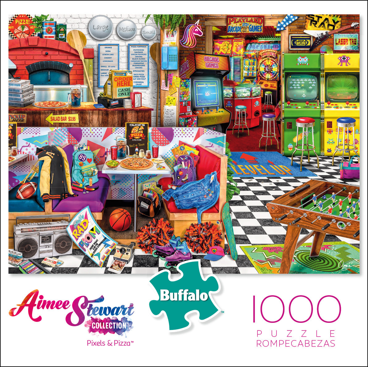 Buffalo Games Aimee Stewart Pixels and Pizza 1000 Piece Puzzle image 0