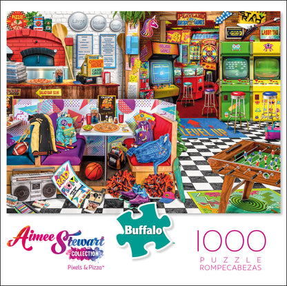 Buffalo Games Aimee Stewart Pixels and Pizza 1000 Piece Puzzle image 0