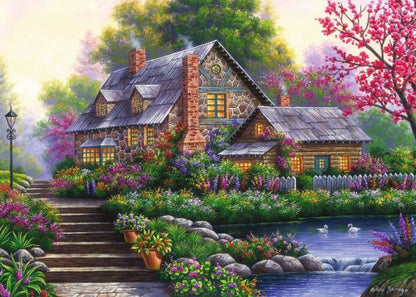 Ravensburger Romantic Cottage 1000 Piece Puzzle image 1
