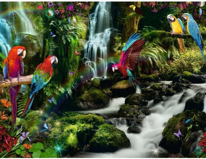 Ravensburger Colorful Parrots In The Jungle 2000 Piece Puzzle image 1