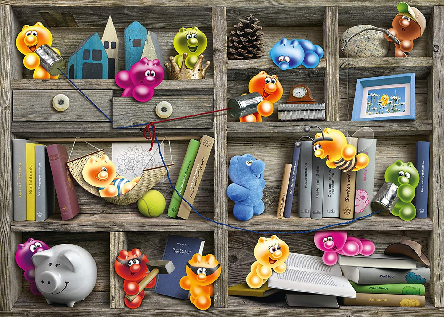 Ravensburger Gelini Bookshelf 1000 Piece Puzzle image 1