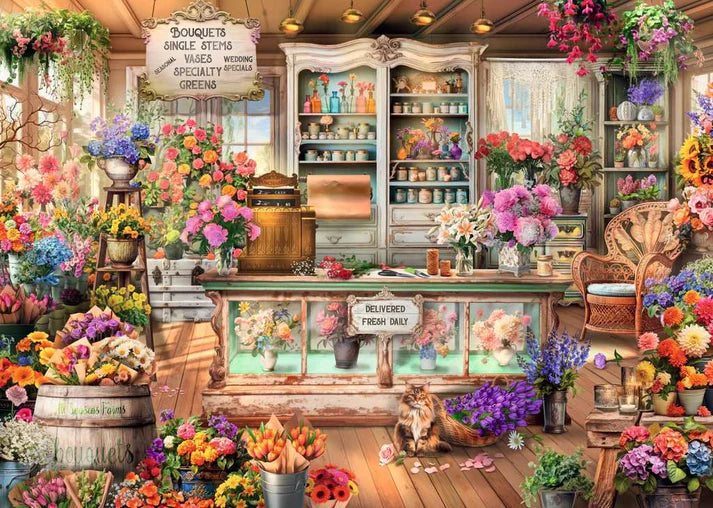Ravensburger All Seasons Flower Shop 1000 Piece Puzzle image 1