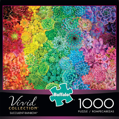 Buffalo Games Vivid Collection Succulent Rainbow 1000 Piece Puzzle image 0