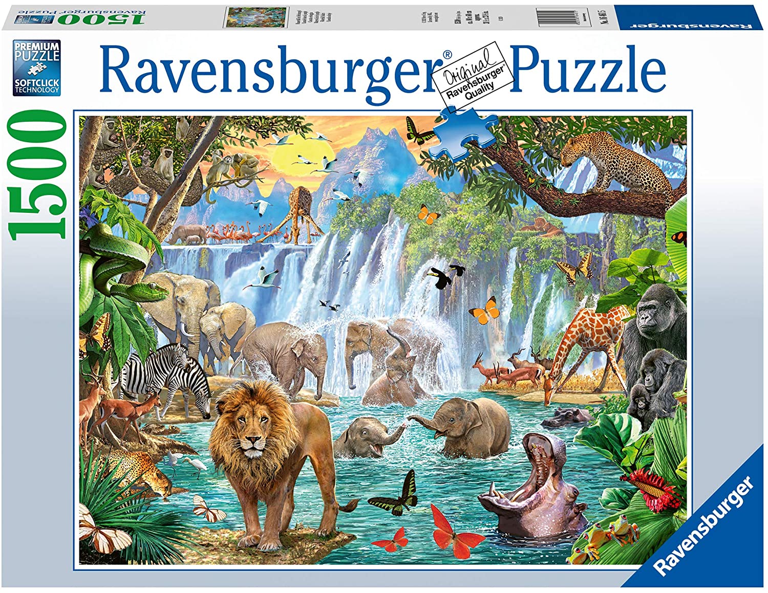 Ravensburger Waterfall Safari 1500 Piece Puzzle image 0
