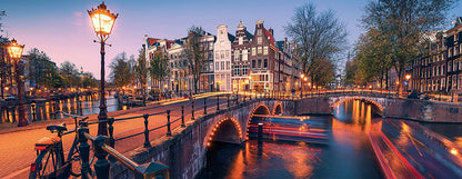 Ravensburger Evening in Amsterdam 1000 Piece Panorama Puzzle image 1