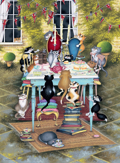 Ravensburger Linda Jane Smith Crazy Cats... Teatime Treats 2 x 500 Piece Puzzle image 1