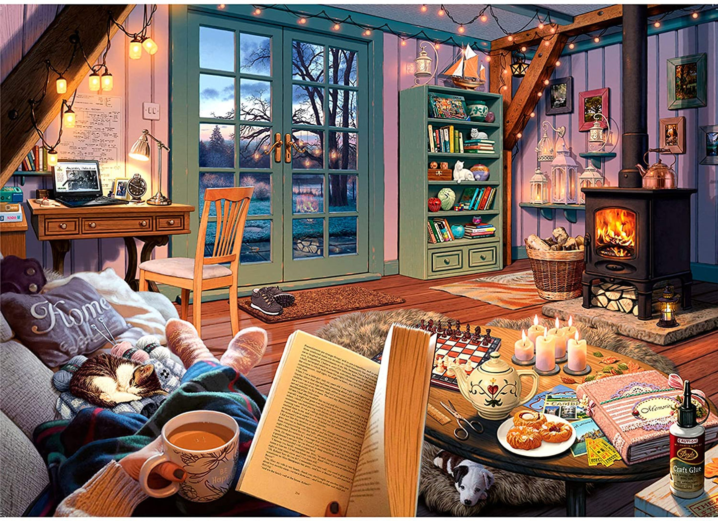 Ravensburger Cozy Retreat 500 Piece Large Format Puzzle image 1