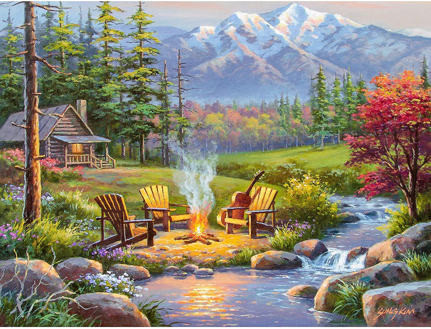Ravensburger Riverside Livingroom 750 Piece Large Format Puzzle image 1