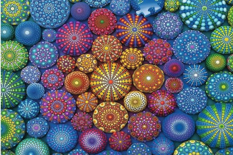 Ravensburger Radiating Rainbow Mandalas 2000 Piece Puzzle image 1
