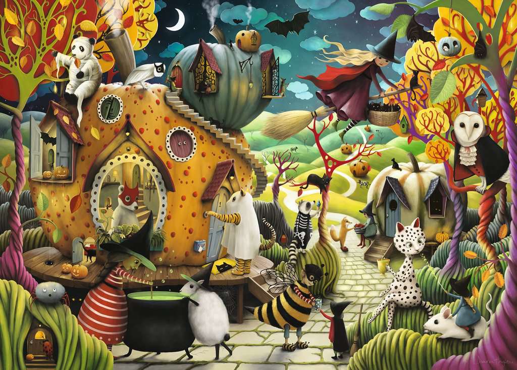 Ravensburger Happy Halloween 1000 Piece Puzzle by Demelsa Haughton image 1