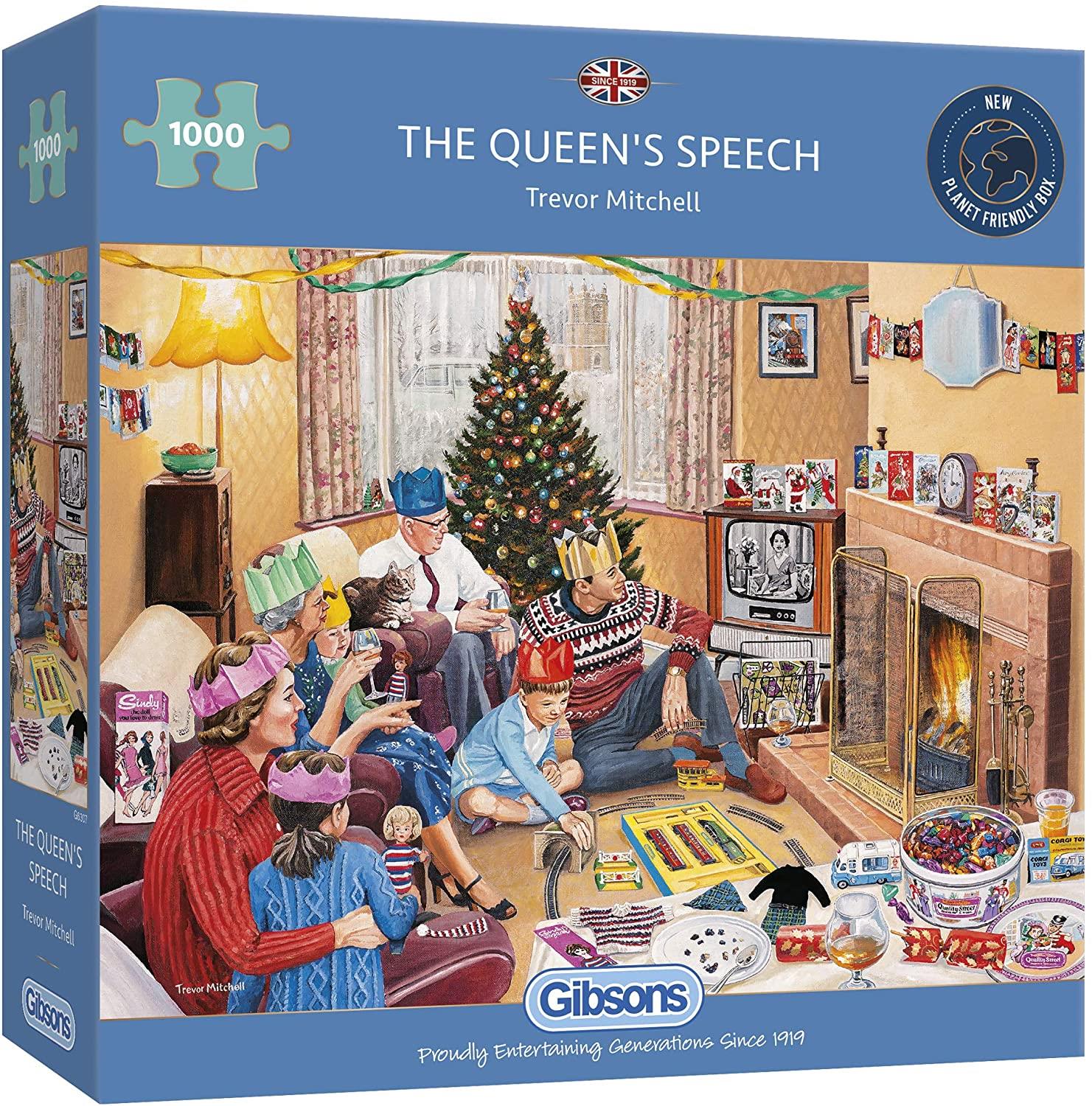 Gibsons The Queen's Speech 1000 Piece Puzzle image 0