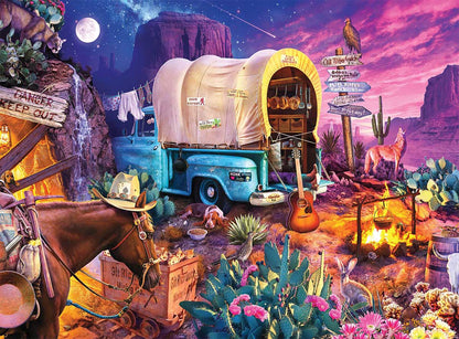 Buffalo Games Night & Day Wild West Camp 1000 Piece Puzzle image 1