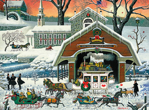 Buffalo Charles Wysocki 'Twas The Twilight Before Christmas 1000 Piece Puzzle image 1