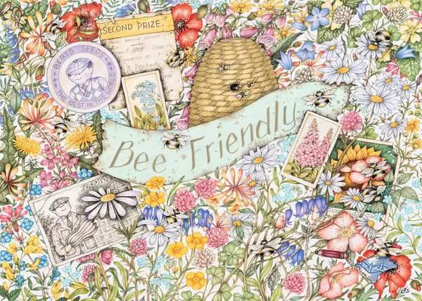 Ravensburger Linda Jane Smith Bee Friendly 1000 Piece Puzzle image 1