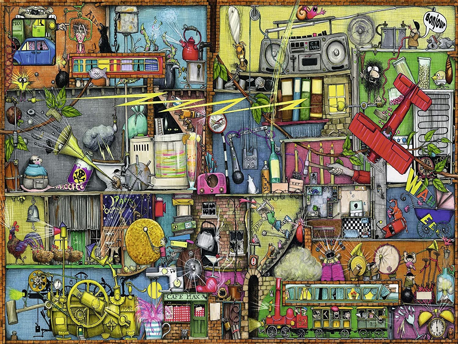 Ravensburger Colin Thompson Cling, Clang, Clutter 1500 Piece Puzzle image 1