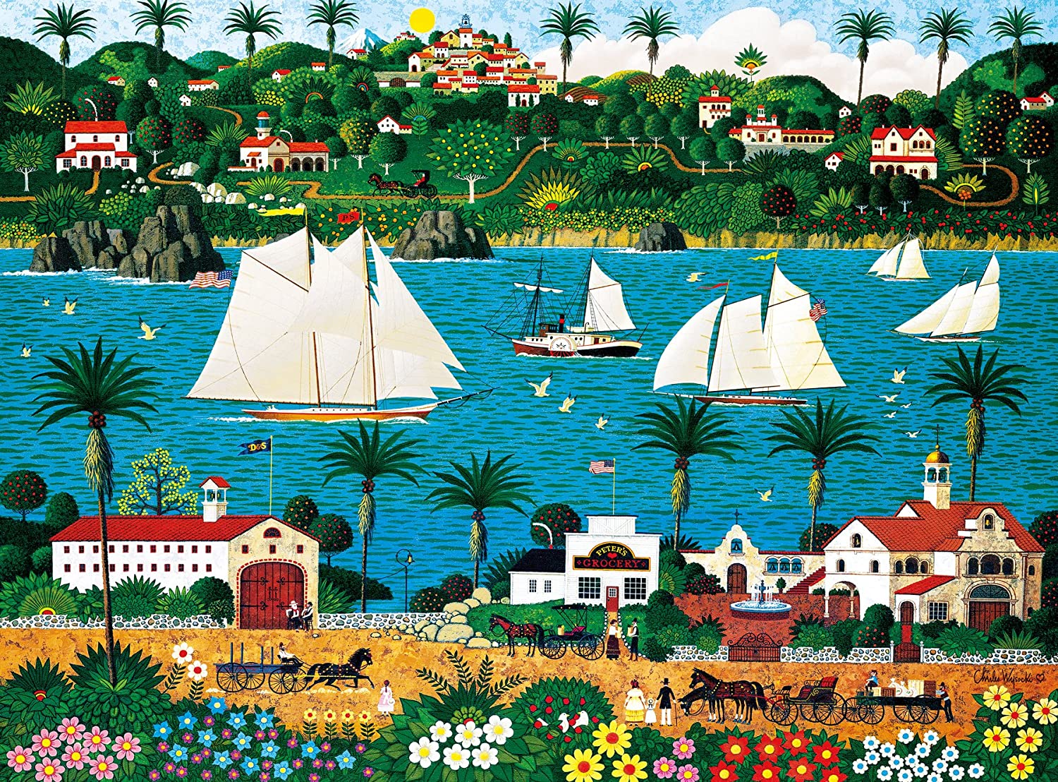 Buffalo Charles Wyscoki Old California 1000 Piece Puzzle image 1