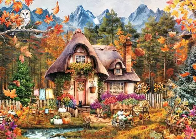 Ravensburger Pumpkin Cottage 1000 Piece Puzzle image 1