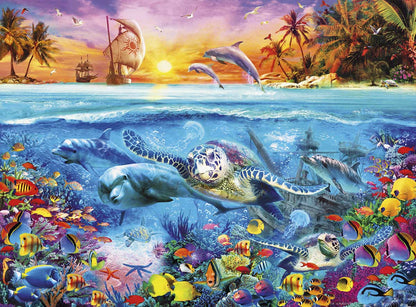 Buffalo Games Marine Color Turtle Reef 1000 Piece Puzzle image 1
