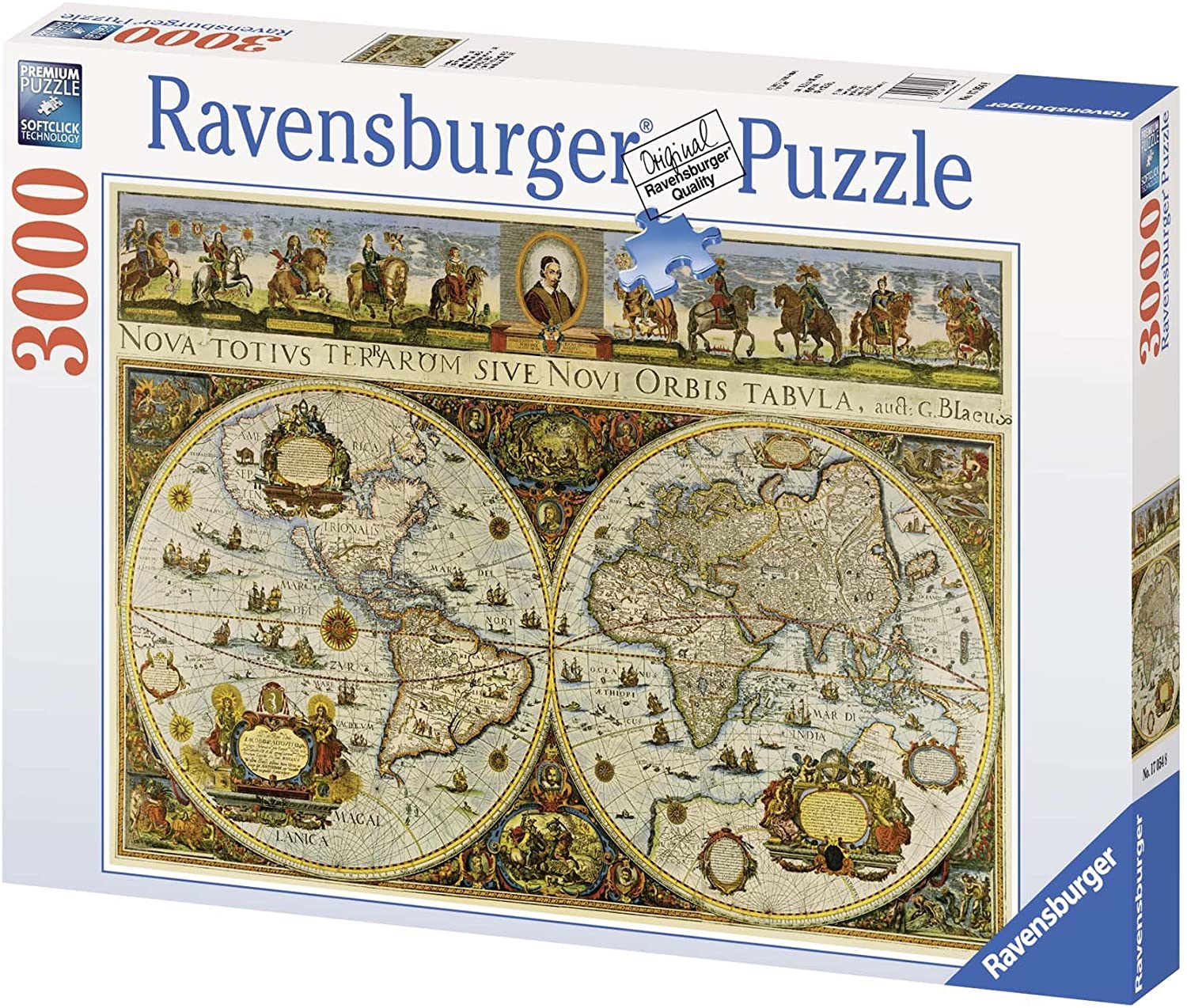 Ravensburger World Map, 1665  3000 Piece Puzzle image 0