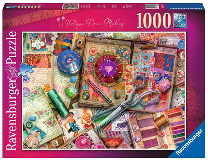 Ravensburger Aimee Stewart Vintage Dress Making 1000 Piece Puzzle image 0
