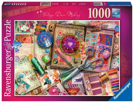 Ravensburger Aimee Stewart Vintage Dress Making 1000 Piece Puzzle image 0