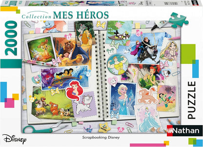 Nathan Collection Mes Heros Scrapbooking Disney  2000 Piece Puzzle image 0