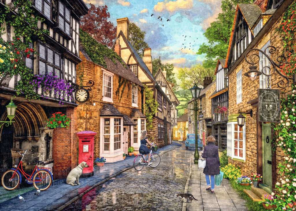 Ravensburger Down the Lane No.2 : Meadow Hill Lane 1000 Piece Puzzle image 1