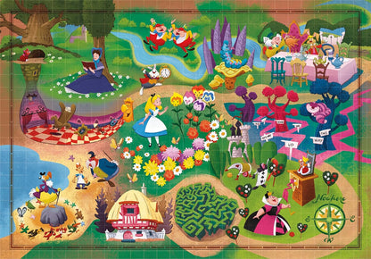 Clementoni Alice In Wonderland Story Maps 1000 Piece Puzzle image 1