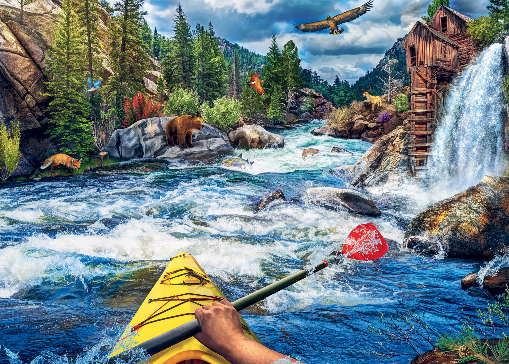 Ravensburger White Water Kayaking 1000 Piece Puzzle image 1