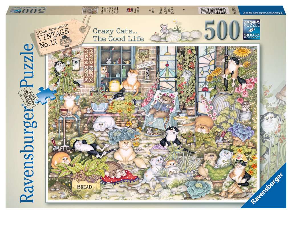 Ravensburger Crazy Cats The Good Life 500 Piece Puzzle image 0