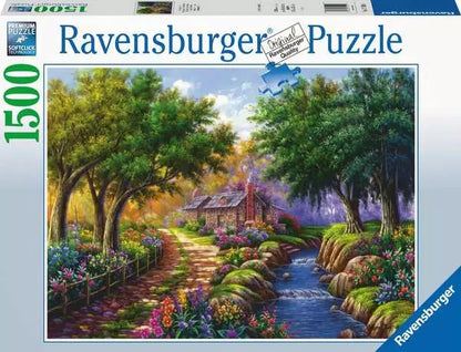 Ravensburger Cottage by the River 1500 Piece Puzzle image 0