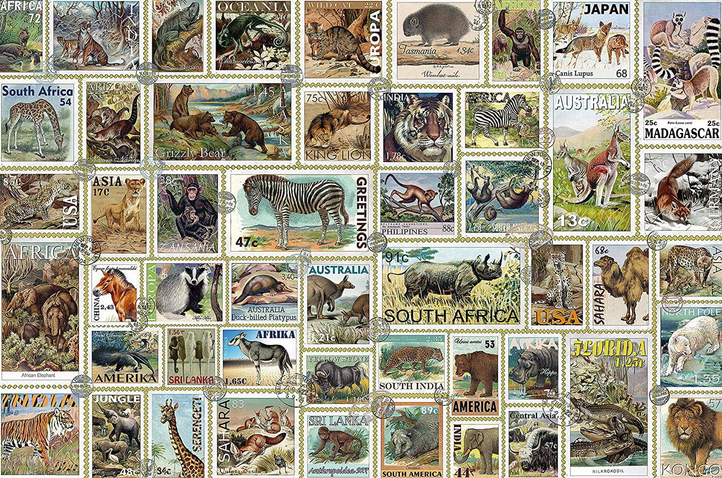 Ravensburger Animal Stamps 3000 Piece Puzzle image 1