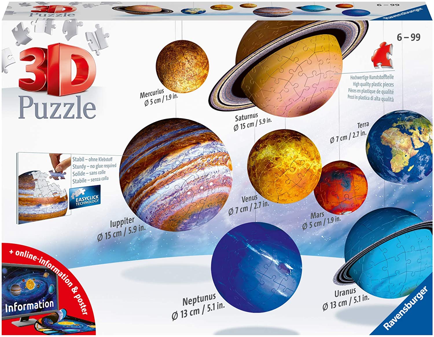 Ravensburger Solar System 540 Piece 3D Puzzle image 0