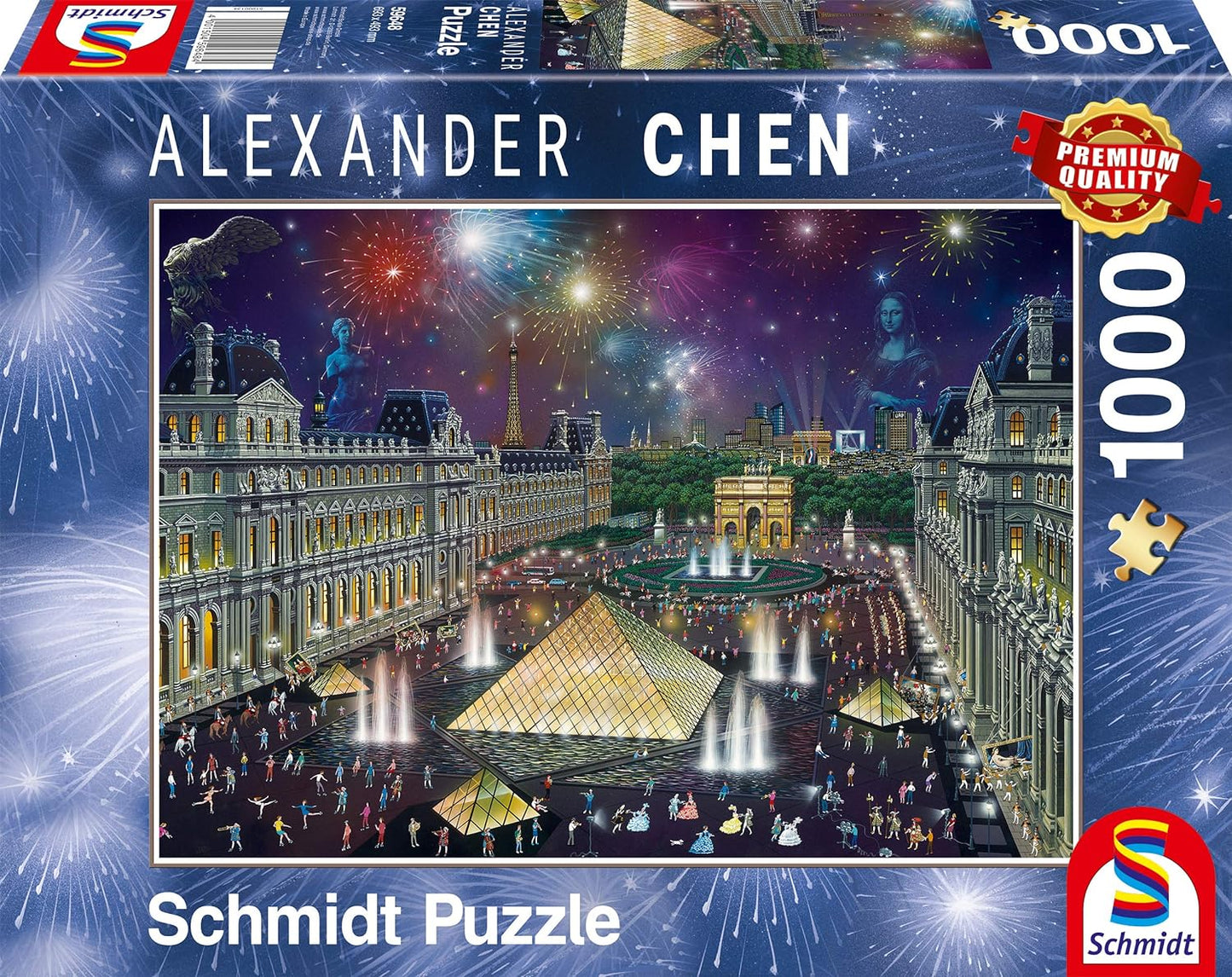 Schmidt Fireworks At The Louvre 1000 Piece Puzzle image 0