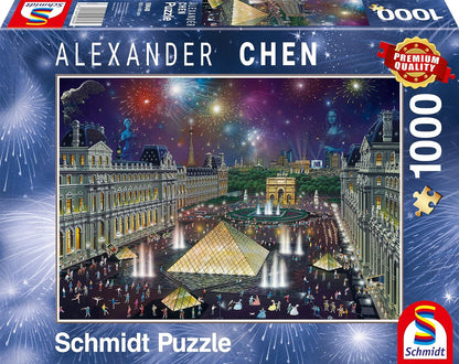 Schmidt Fireworks At The Louvre 1000 Piece Puzzle image 0