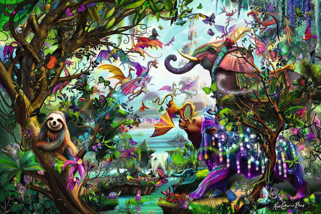 Ravensburger Tropical Dragons 4000 Piece Puzzle image 1