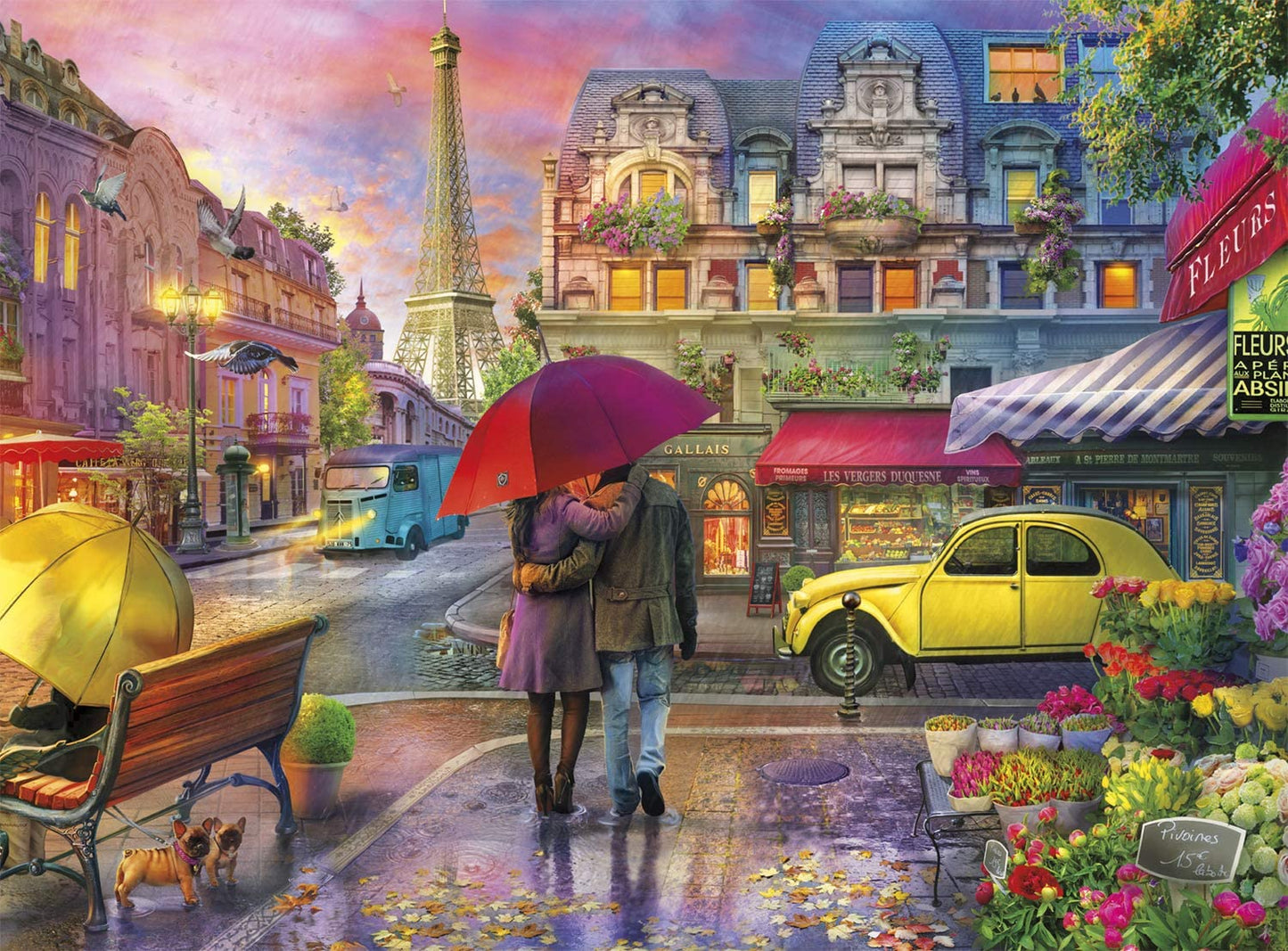 Buffalo Games Night & Day Raining in Paris 1000 Piece Puzzle image 1
