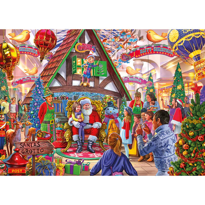 Gibsons Visit Santa 1000 Piece Puzzle image 1