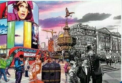 Ravensburger Then & Now Picadilly Circus 1000 Piece Puzzle image 1