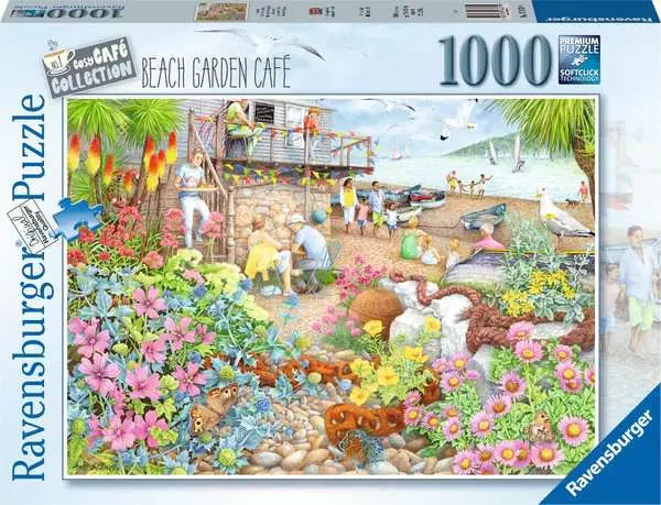 Ravensburger Cosy Cafe Collection No. 1 Beach Garden Cafe 1000 Piece Puzzle image 0