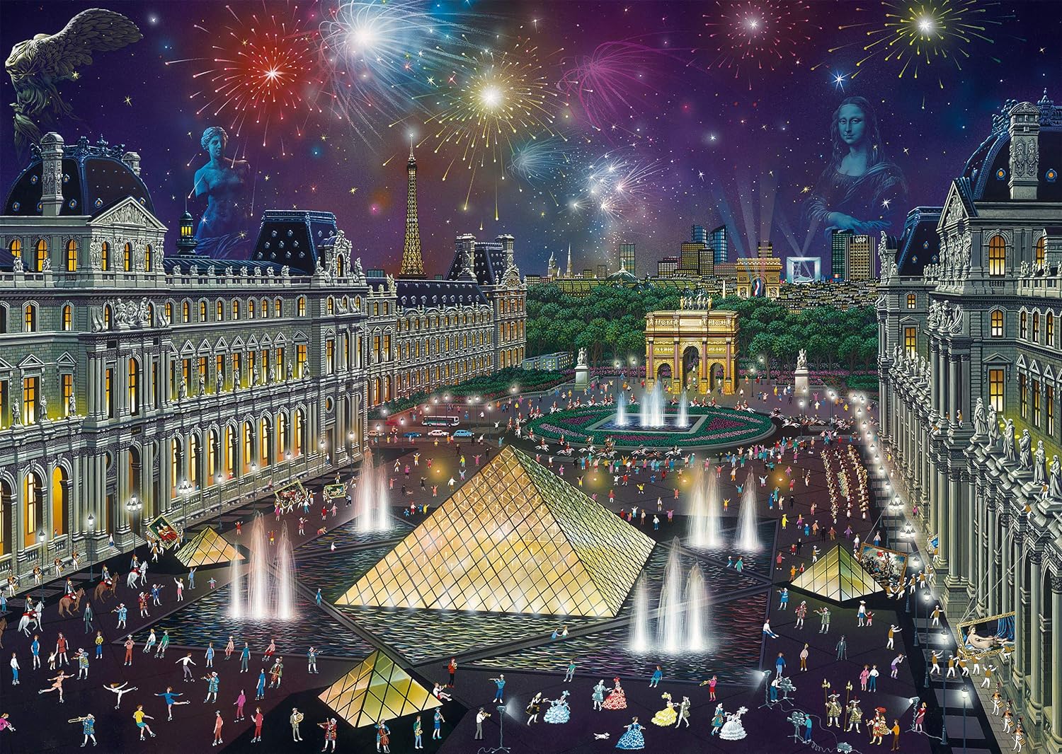 Schmidt Fireworks At The Louvre 1000 Piece Puzzle image 1