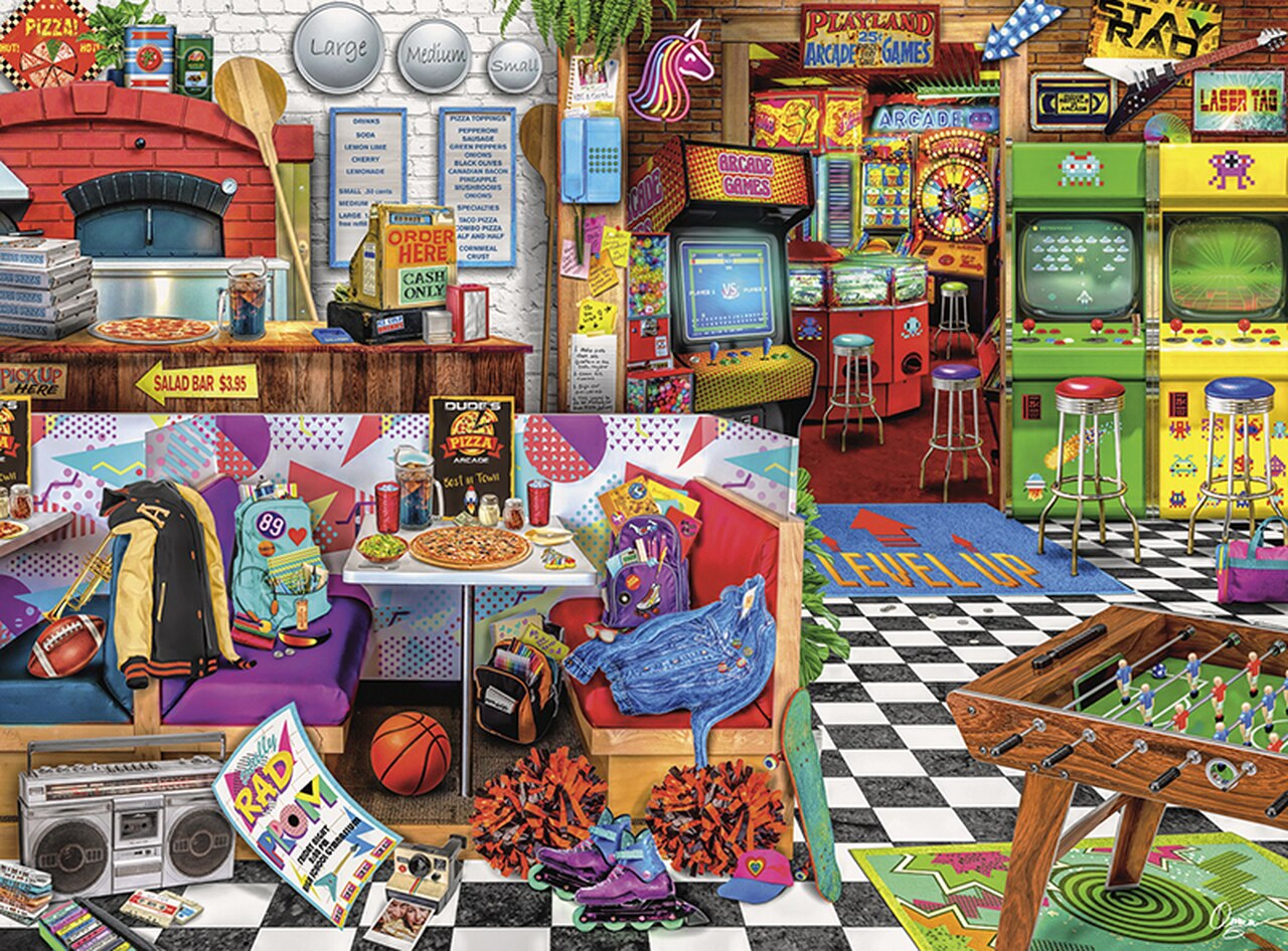 Buffalo Games Aimee Stewart Pixels and Pizza 1000 Piece Puzzle image 1