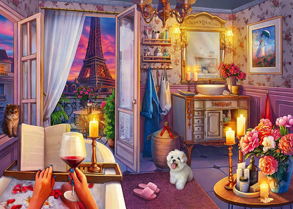 Ravensburger Cozy Bathroom 500 Piece Large Format Puzzle image 1