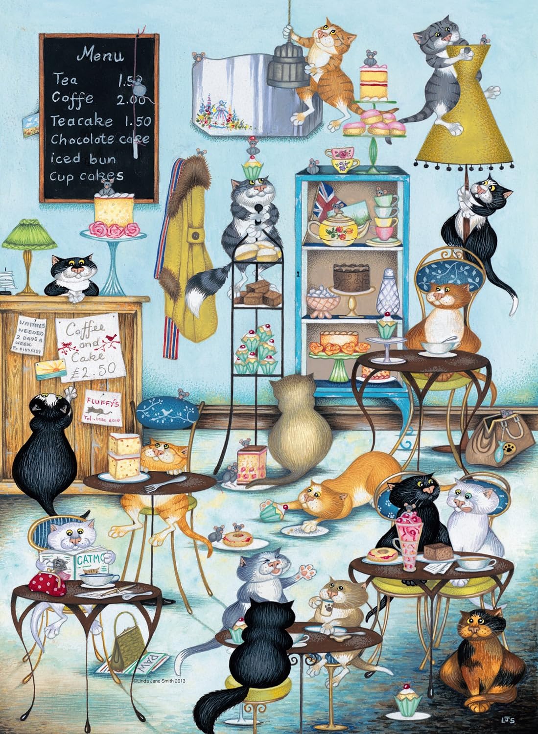 Ravensburger Linda Jane Smith Crazy Cats... Teatime Treats 2 x 500 Piece Puzzle image 2