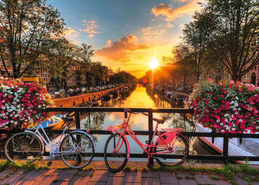 Ravensburger Bicycles in Amsterdam 1000 Piece Puzzle image 1