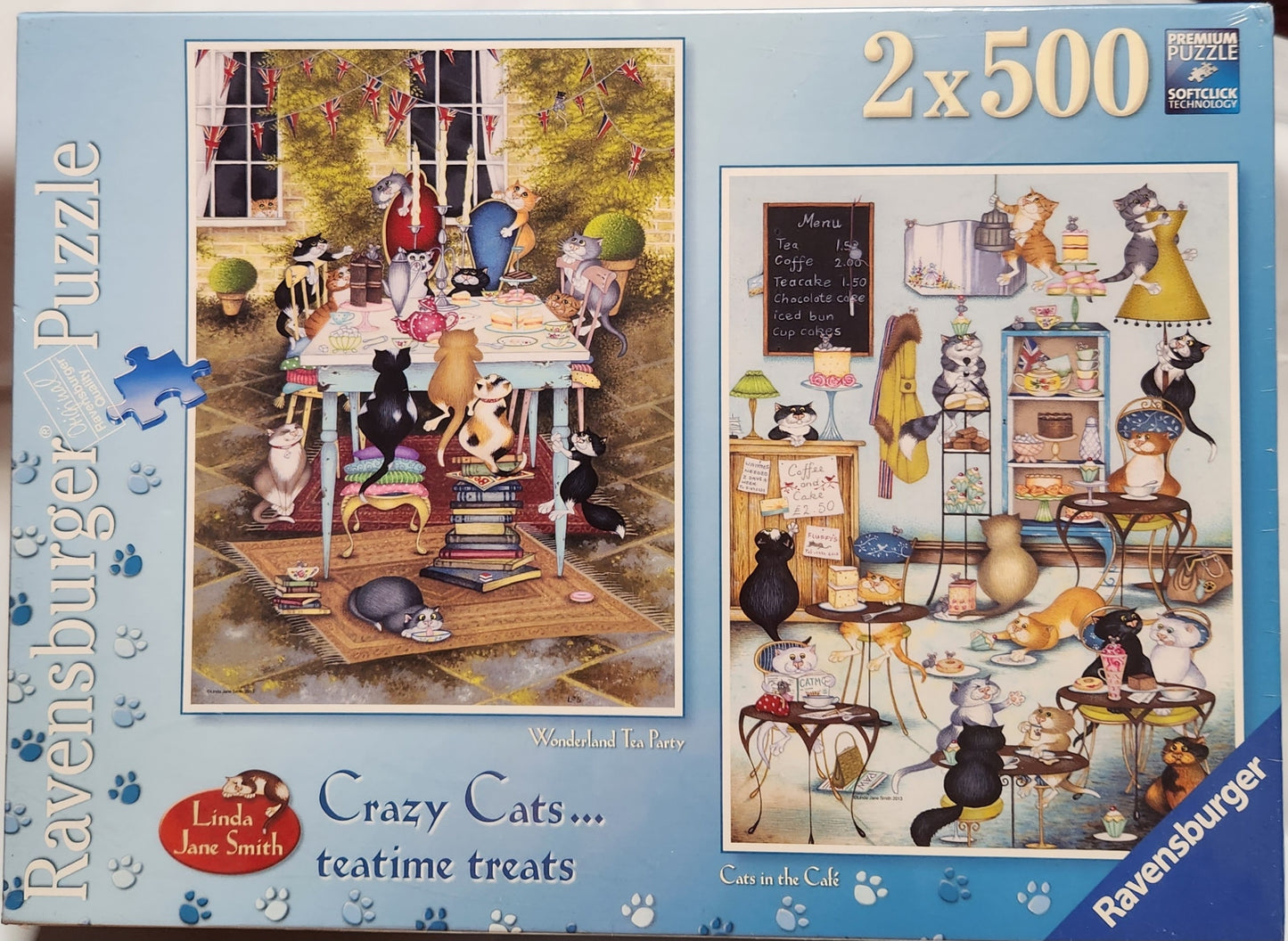 Ravensburger Linda Jane Smith Crazy Cats... Teatime Treats 2 x 500 Piece Puzzle image 3