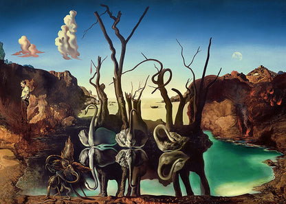 Ravensburger Art Collection Swans Reflecting Elephants by Salvador Dali 1000 Piece Puzzle image 1