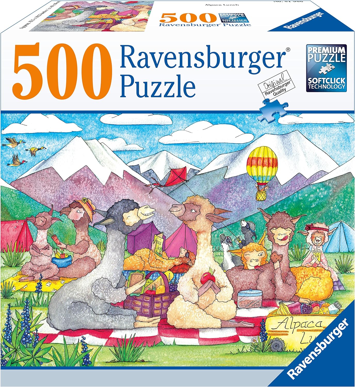 Ravensburger Alpaca Lunch 500 Piece Puzzle image 0