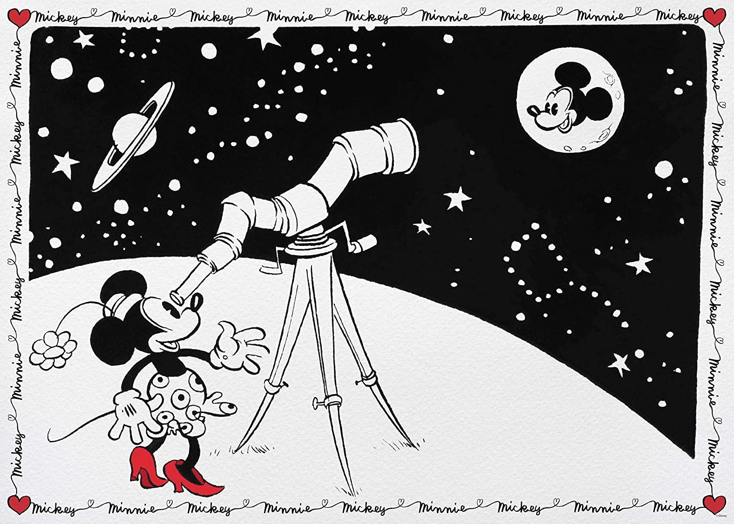 Ravensburger Disney Minnie Mouse & Mickey Mouse 1000 Piece Puzzle image 1